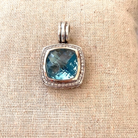 David Yurman 14M Blue Topaz Pendant